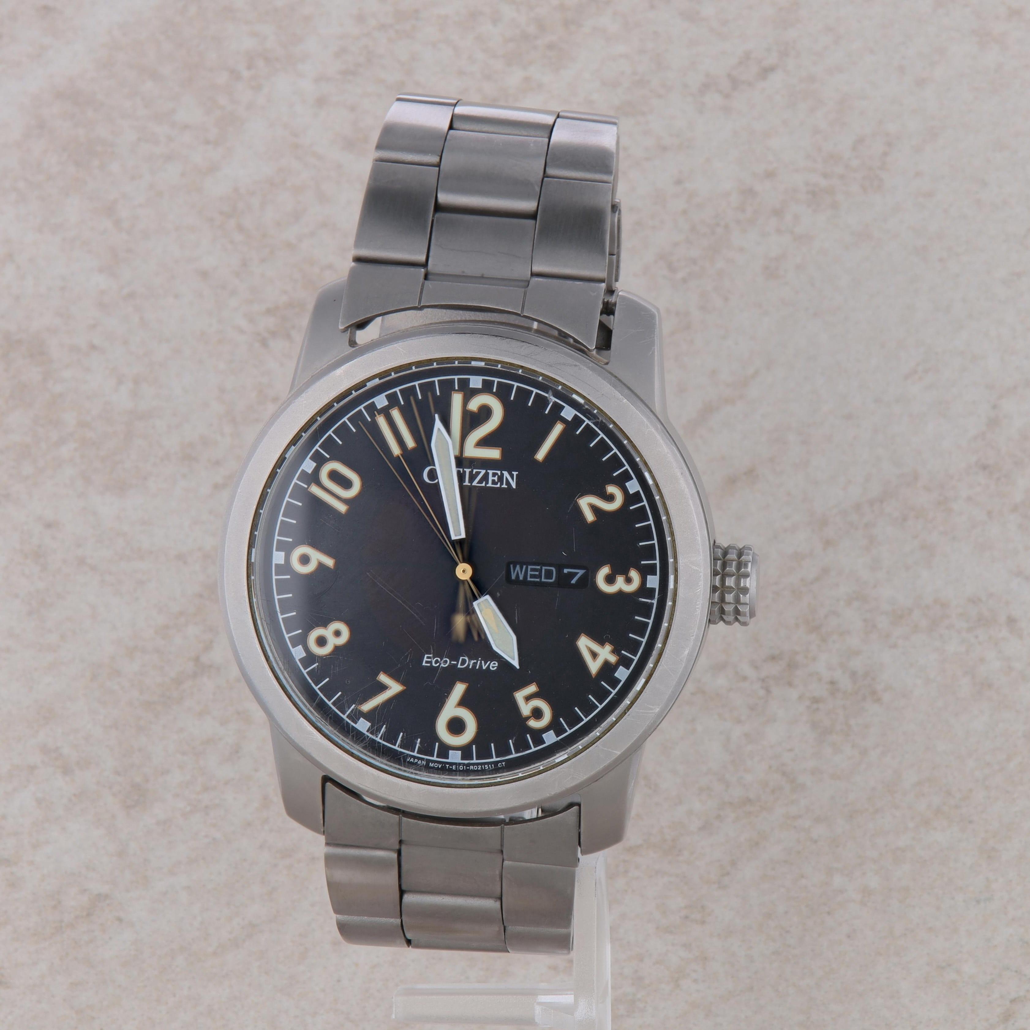 Citizen Men's 'Chandler' Stainless Steel ECO DRIVE Black Dial