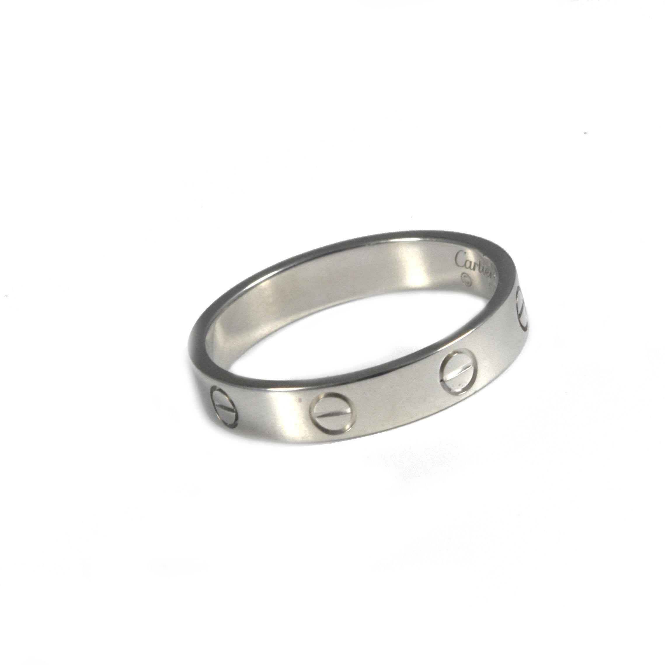 Cartier ミニラブリング プラチナ　59 カルティエ Cartier Love Ring THIN/Small in Platinum Size 59 (8.75) | eBay