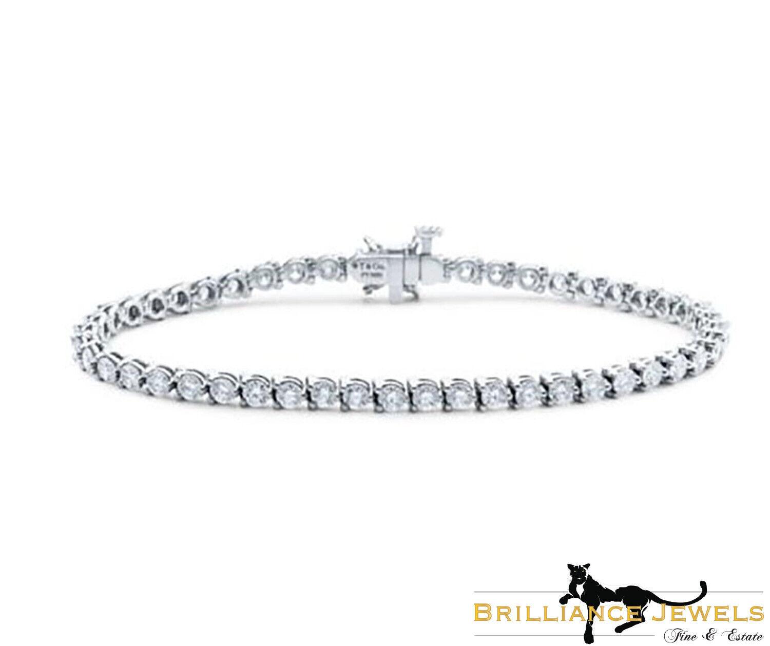 Tiffany & Co Victoria Tennis Bracelet in Platinum, 3.09 ct | eBay