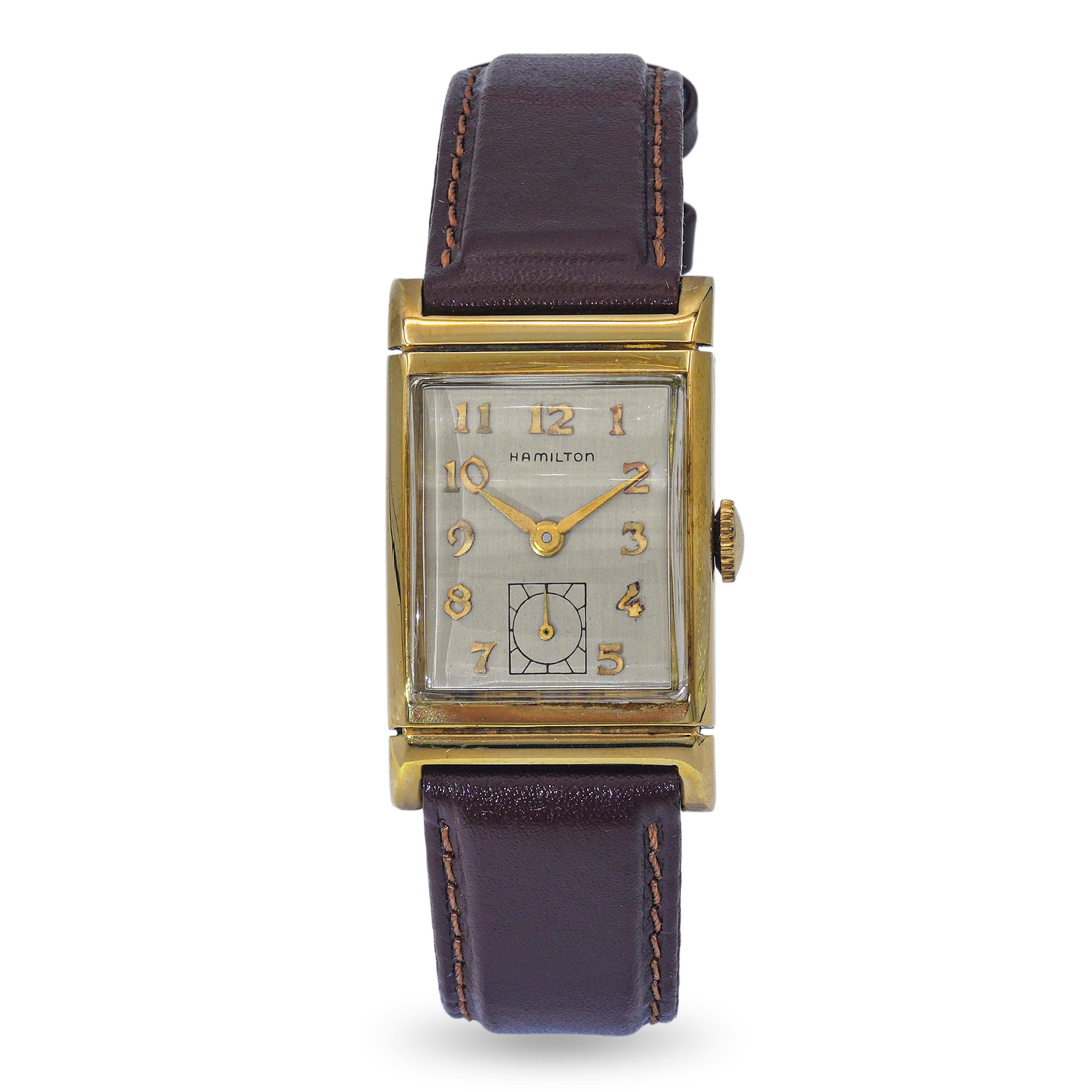 HAMILTON ヴィンテージ 手巻き時計 ゴールド Vintage Mid Century 10k Yellow Gold Hamilton Watch Hand Wind Watch