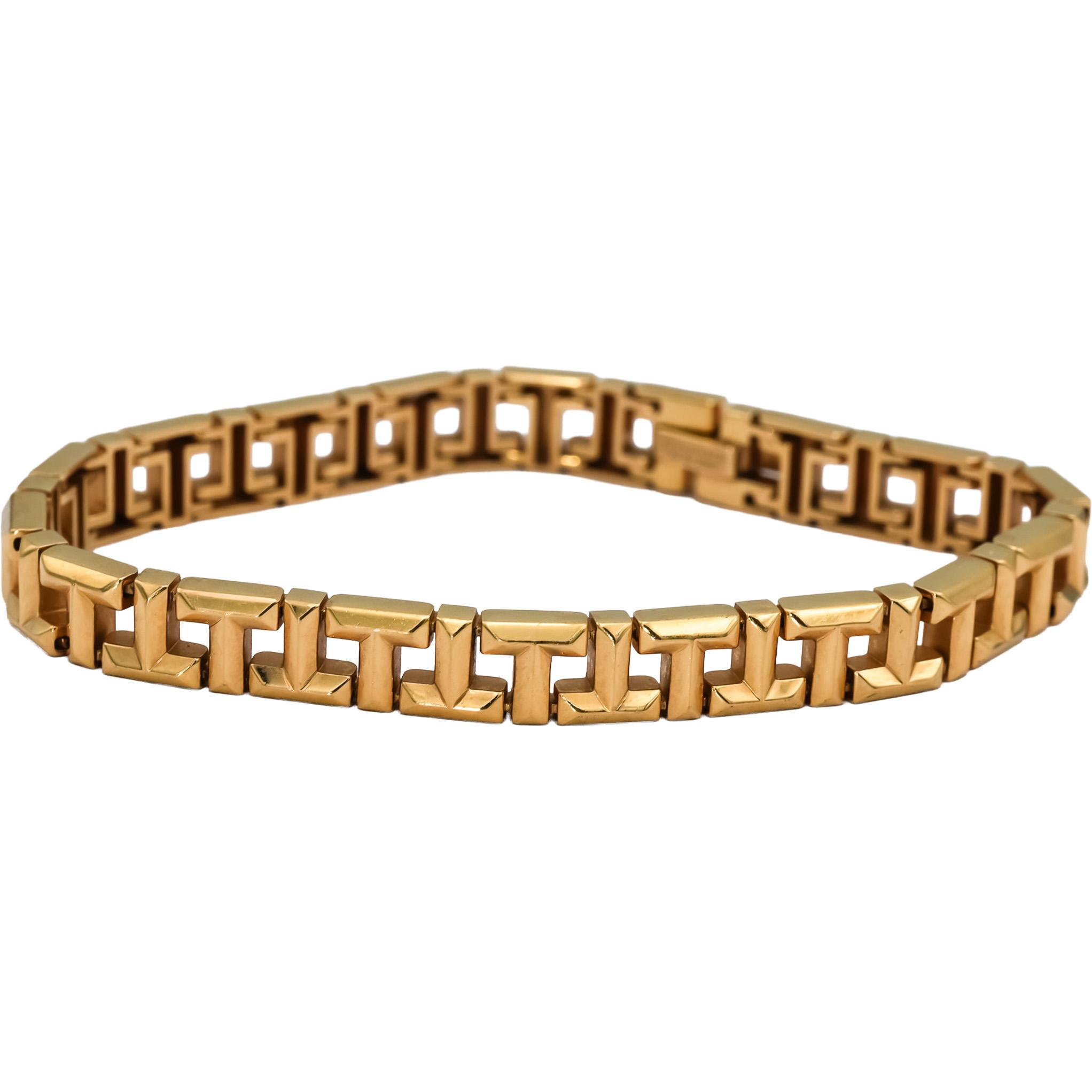 TIFFANY & CO. 18k Rose Gold Tiffany True T Narrow Bracelet 10,000