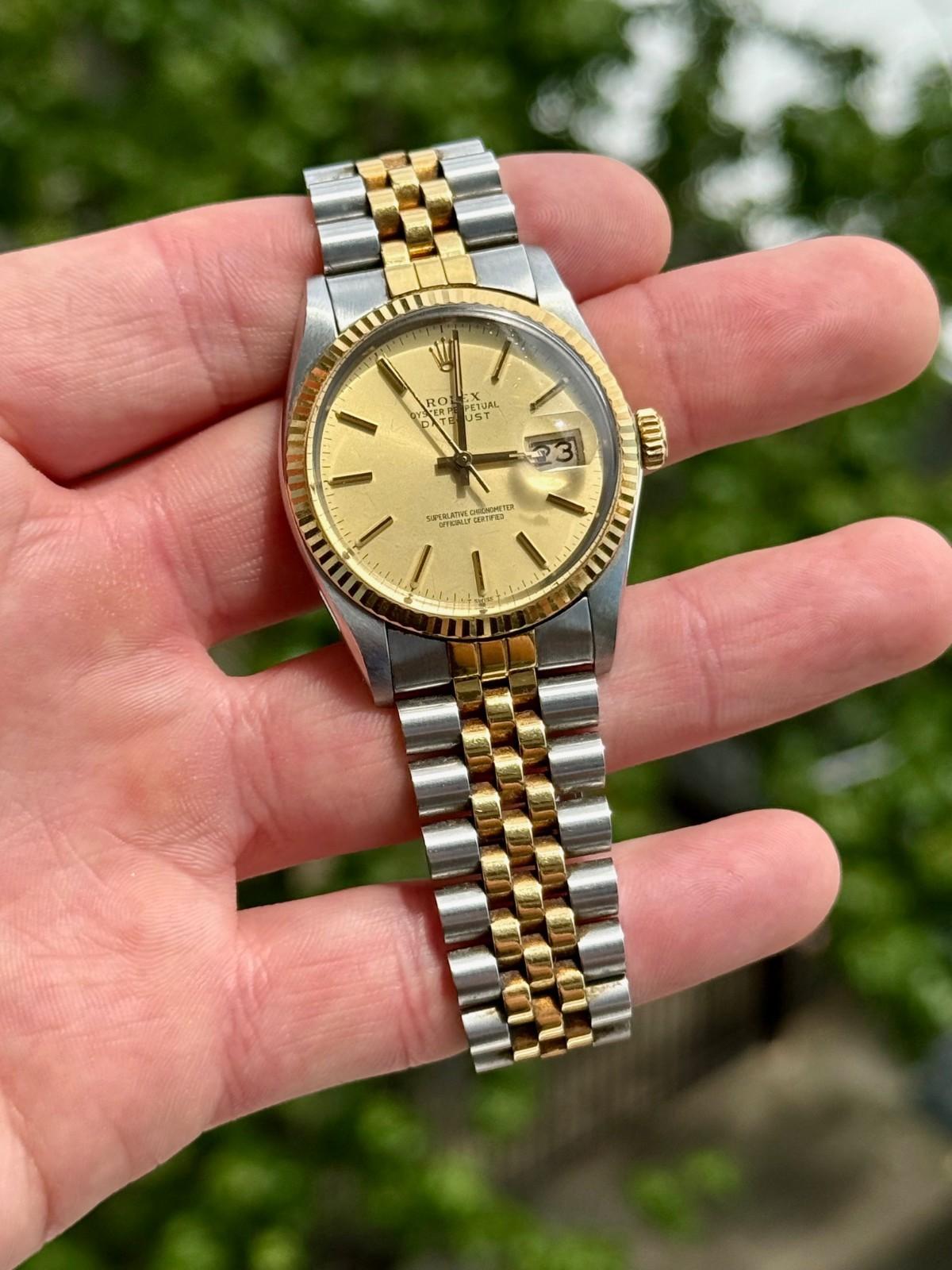 1983 Rolex Datejust 16013 Champagne Dial (UNPOLISHED) - No box No