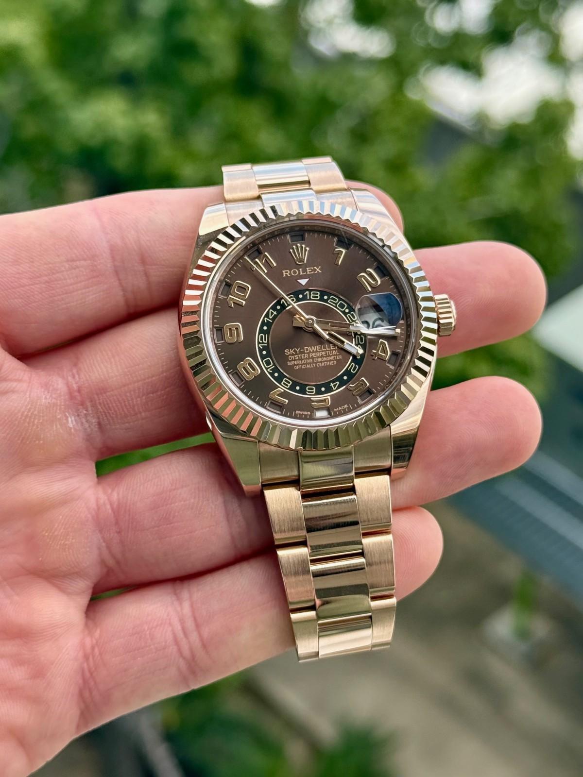2018 Rolex Sky Dweller 326935 Chocolate Dial w/ Box & Papers | eBay