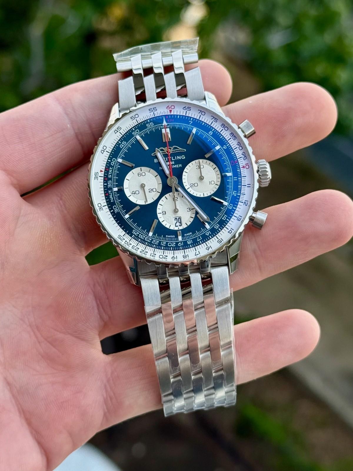 2025 Breitling Navitimer B01 Chronograph AB0137 Blue 46mm w/ Box