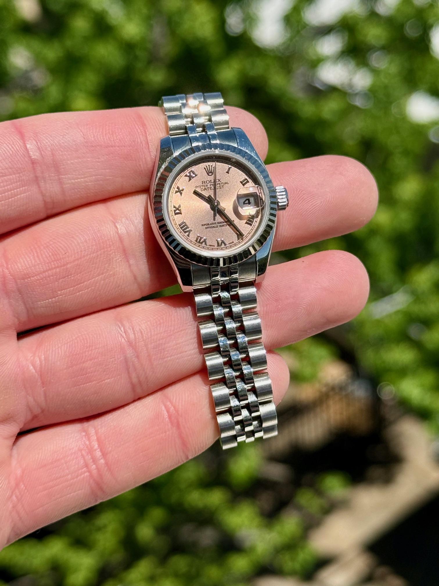 2006 Rolex Datejust 179174 Pink Dial 26mm Jubilee w/ Rolex Papers