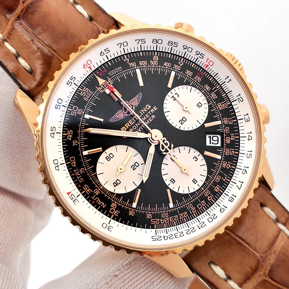 Breitling Limited Edition Navitimer Rose Gold Black 42mm Watch