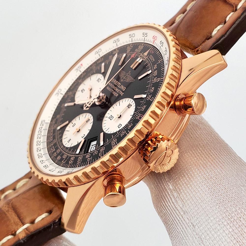 Breitling Limited Edition Navitimer Rose Gold Black 42mm Watch