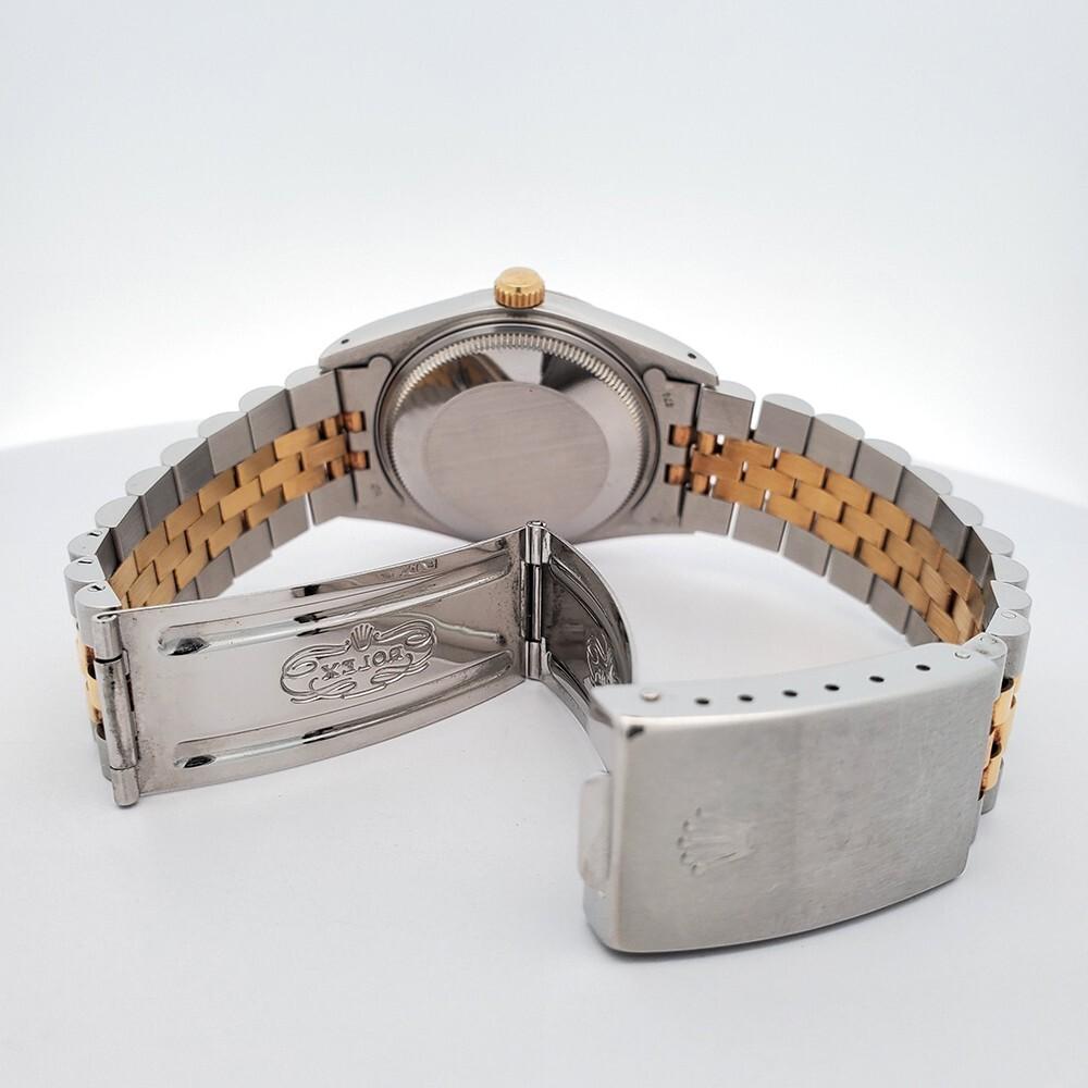 Rolex Date 34mm 15053 Champagne Index 2-tone Yellow Gold/Steel