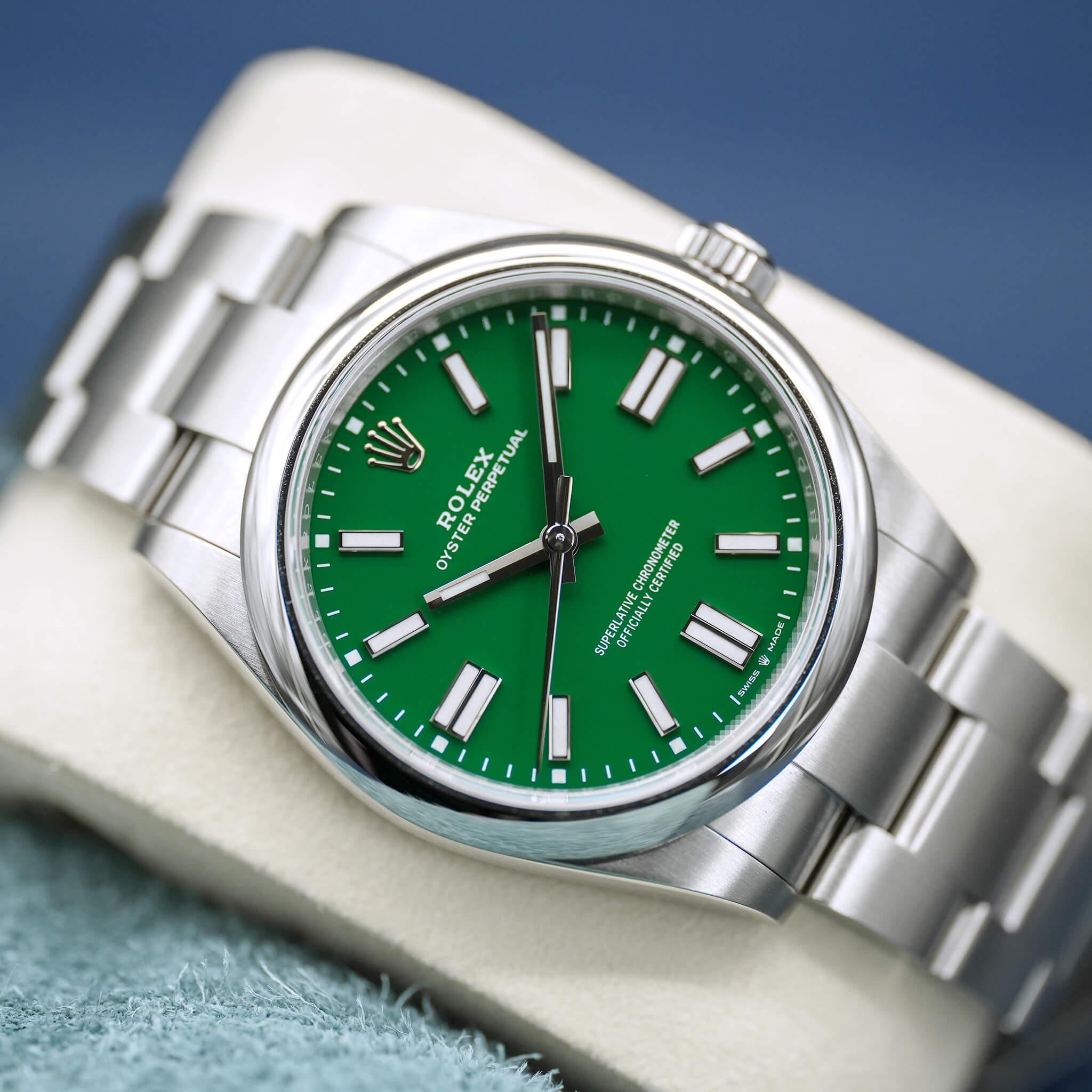 Rolex Oyster Perpetual 134300 Green Dial 2026 41mm Box & Papers | eBay