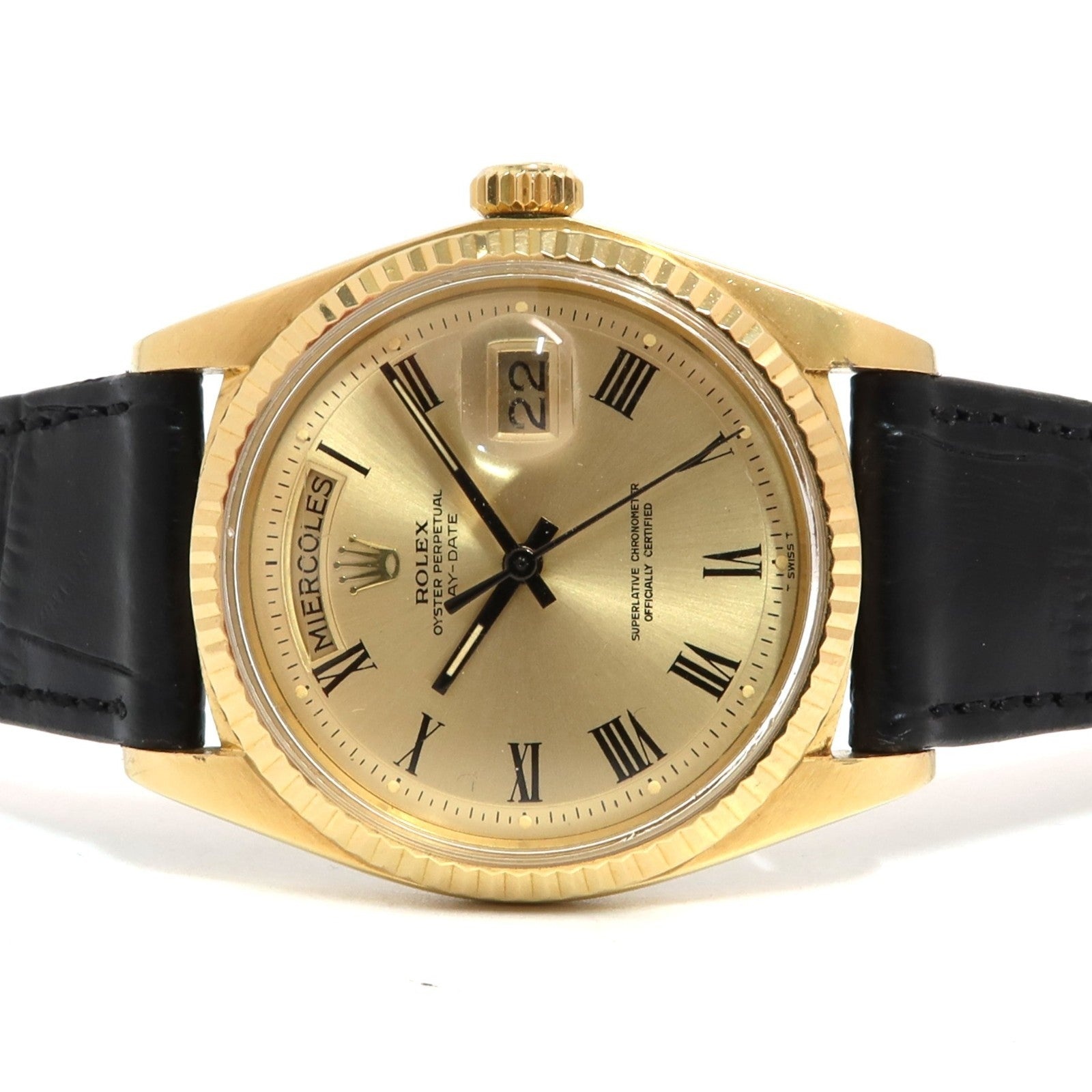 Golden Time of Day(中古品) Rolex Day-Date 36 Non-Quickset Buckley Dial Spanish 18kt Yellow